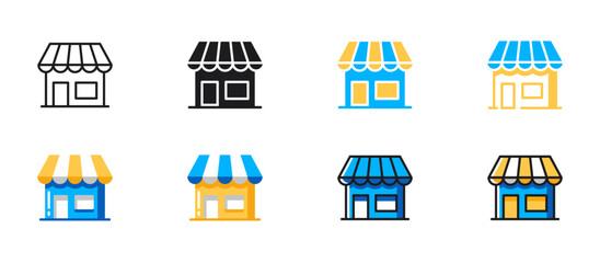 Shop or storefront ecommerce icon. Simple and modern vector illustration representing online store, marketplace, retail business, shopping, and digital commerce concept.