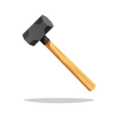 Sledge hammer vector isolated on white backrgound.