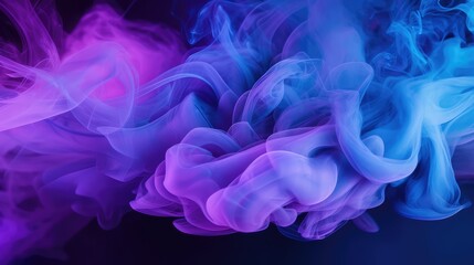 billowing purple and blue smoke