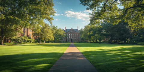 Revitalizing campus life college green space university grounds photography daylight wide angle community engagement