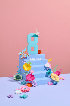 Colorful Paper Art for International Women's Day Celebration