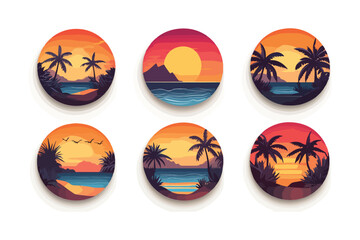 set of easter eggs with floral pattern