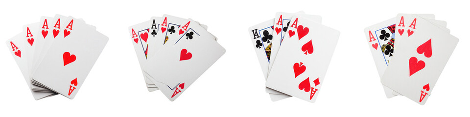 Obraz premium Hands holding a full set of playing cards including aces hearts spades clubs and diamonds in a casino and gambling entertainment concept featuring risk strategy and chance