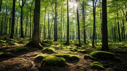 Obraz premium nature green mountain forest