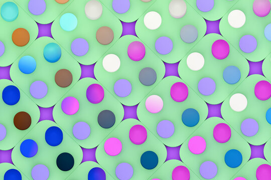 Overlapping Gradient Circles on Neutral Background