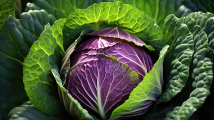 Obraz premium vegetable green and red cabbage