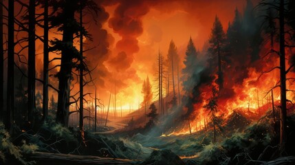 inferno fire forest