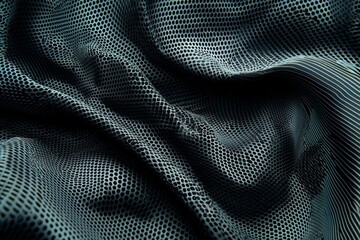 Naklejka premium Close-up of textured fabric with a unique dotted pattern and flowing drapes
