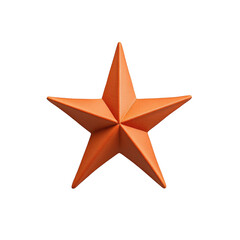 Obraz premium Simple yet elegant star shape on a soft background symbolizing various themes such as achievement and celebration isolated white background