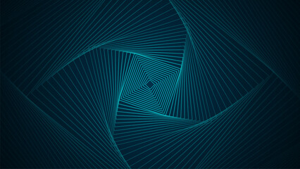 Naklejka premium A dark background with square lines arranged in an orderly and dimensional manner.