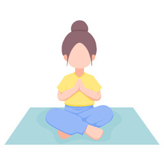 Yoga girl vector illustration 