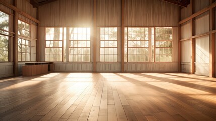 Obraz premium natural wood studio floor