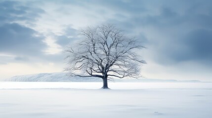 peaceful tree winter