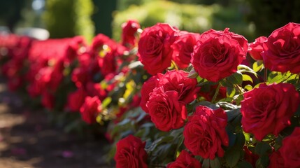 Fototapeta premium garden roses red