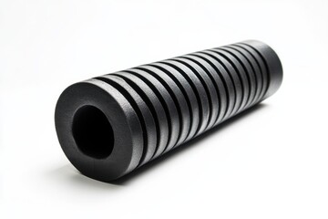 High quality foam roller with sharp details and realistic lighting on a clean, empty white background