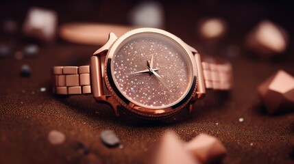 elegance rose gold glistering