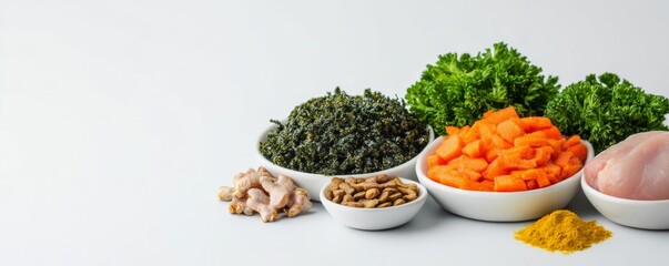 Raw diet mix for dogs with organic turkey, kelp, and turmeric