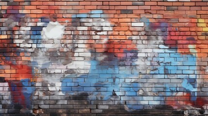 street graffiti brick wall