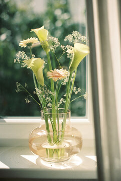 bouquet with yellow calla