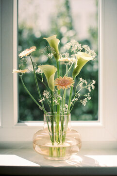 bouquet with yellow calla