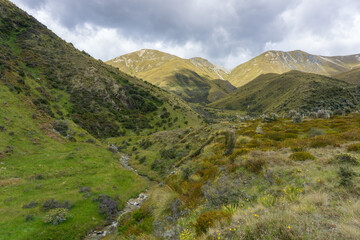 ニュージーランド「テアラロア」の山岳風景
