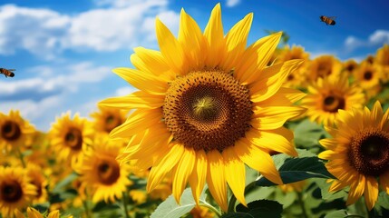 Obraz premium breeze sunflower plant