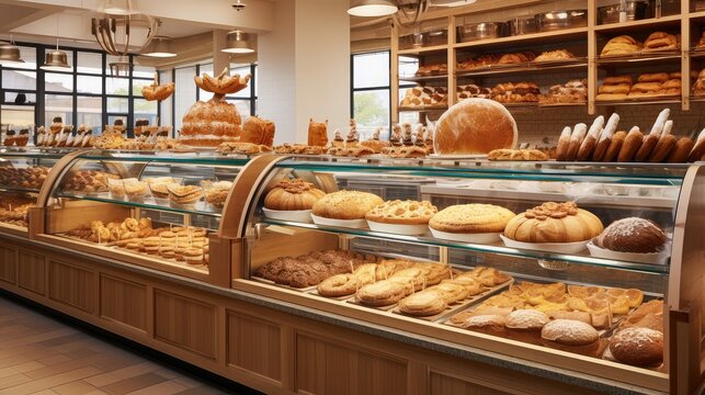 bread wood counter