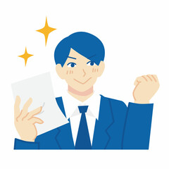 ビジネスシーンのバストアップイラスト