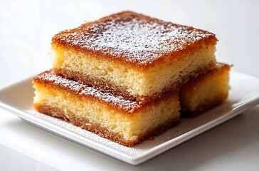 Delicious Golden Brown Lemon Bars Sweet Treat Baked Dessert Pastry Squares Homemade Recipe Cake Food