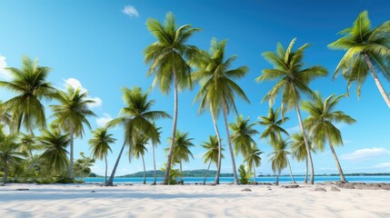 Fototapeta premium fronds palm trees background