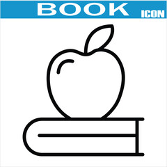 Book line icon. Open brochure, dictionary, learning, encyclopedia education, information reference vector illustration. Outline signs for library. Editable Stroke.   booklet and flyer icons. EPS 10.