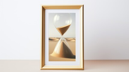 polished hour glass gold