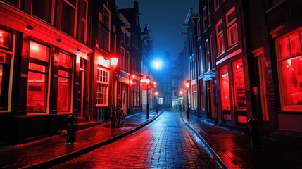neon amsterdam red light district