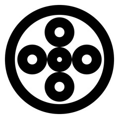 Fototapeta premium video and movie regular icon