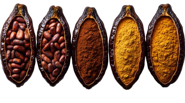 Cocoa Beans to Powder: A Detailed Photographic Representation of Cacao Processing