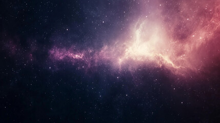 Obraz premium Distant blazar radiating intense light, surrounded by cosmic dust, a mysterious early universe phenomenon.