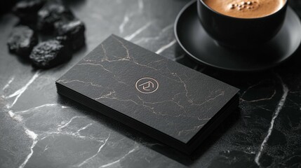 Luxury Black Marble Business Cards