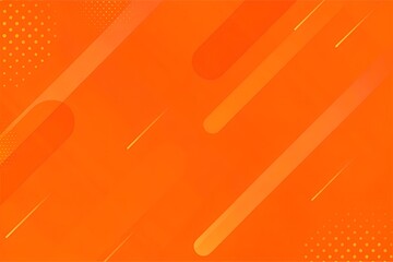 Vibrant orange background with dynamic diagonal lines and halftone patterns creating modern effect