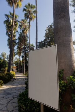 An empty information board