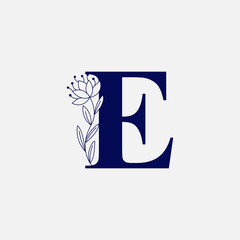 E Letter Minimalist Beauty Care Logo Design