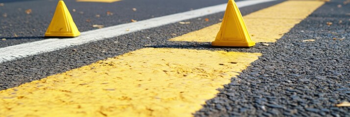 Practicing good habits for safe lane changes on a sunny day with clear road markings