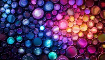 flashing glowing circles wall abstract background