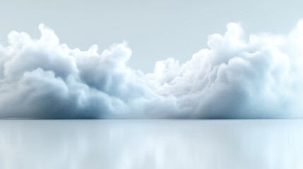 Majestic large cloud forming in the sky casting shadows and creating a dramatic contrast against the blue atmosphere