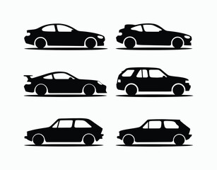 Elegant Car Silhouette Vector Template
