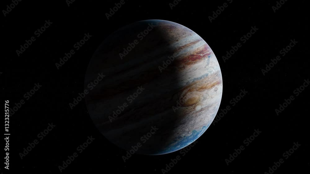 Canvas Prints jupiter - 3d animation of solar system planets. high quality 4k science render