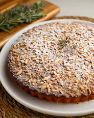 Tarta de Santiago. Almond cake famous in the Spanish region of Galicia.
