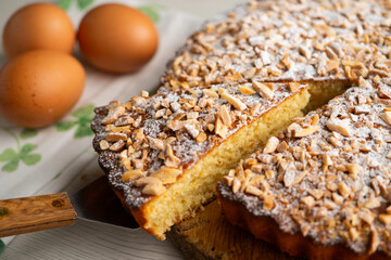 Tarta de Santiago. Almond cake famous in the Spanish region of Galicia.