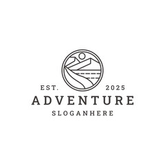Adventure logo vector hipster vintage icon illustration