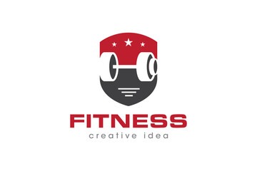 Creative Fitness Concept Logo Design Template