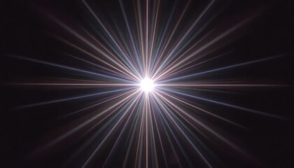 Fototapeta premium Bright Starburst Effect Radiant Beams Light Isolate